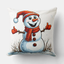 Bonhomme de neige joyeux vêtu d'un chapeau d'hiver