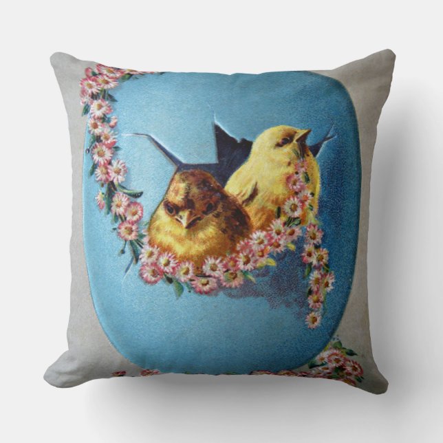 Coussin Bonjour à Pâques 1909 (Recto)