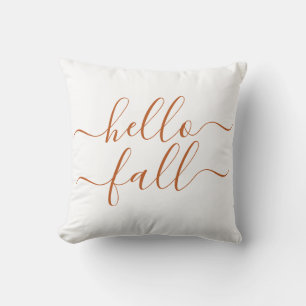 Coussin Bonjour Automne Automne Orange Script Bio