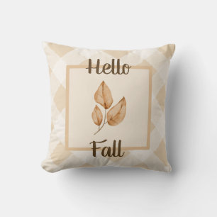 Coussin Bonjour Automne Neutre Automne Feuilles Rustique D