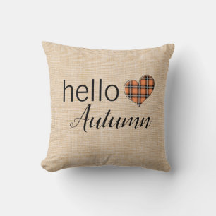 Coussin Bonjour Automne Plaid Agritourisme Lin Automne Cou