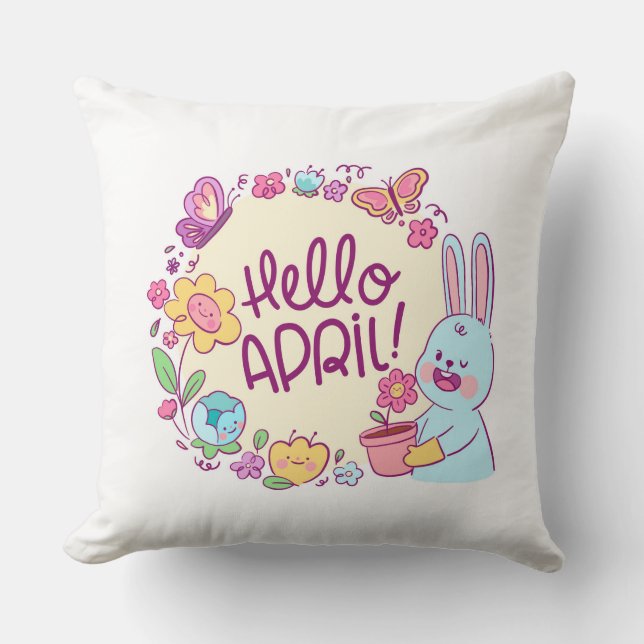 Coussin Bonjour Avril Pillow Pillow (Recto)