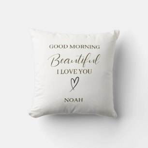 Coussin Bonjour Belle Je T'Aime Personnalisé