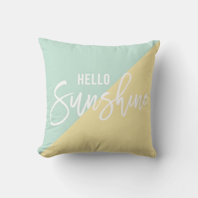 Coussin Bonjour carreau de soleil (Recto)