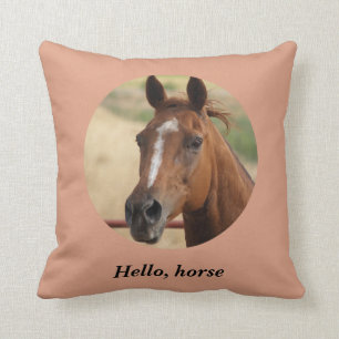 Coussin Bonjour cheval et cheval de rêves doux