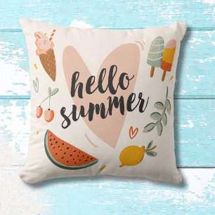 Coussin Bonjour Citation Été Coloré Mignon Nourrisson Enfa