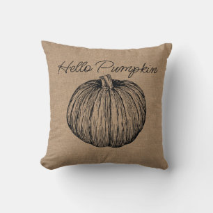 Coussin Bonjour Citrouille