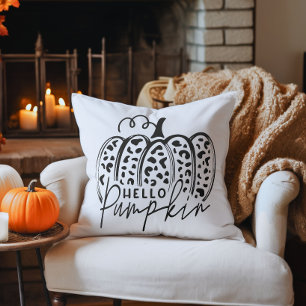Coussin Bonjour Citrouille d'Automne