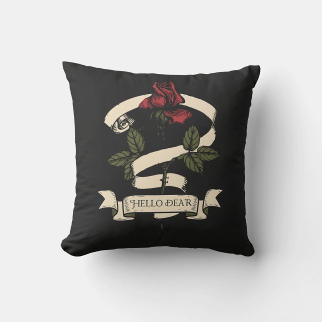 Coussin Bonjour classique cher (Recto)
