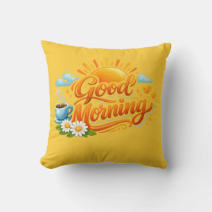 Coussin Bonjour – Commencez Chaque Jour avec un Sourire
