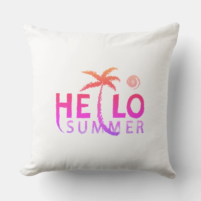 Coussin Bonjour été (Recto)