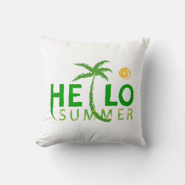 Coussin Bonjour été (Recto)
