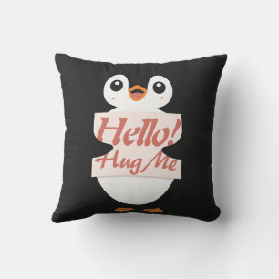 Coussin Bonjour ! Fais-moi un câlin - personnalisation de