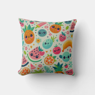 Coussin Bonjour Fruits d'été mignons