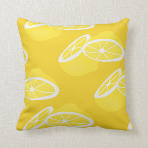 Coussin Bonjour Lemon, fruit jaune moderne