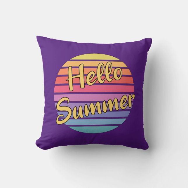 Coussin Bonjour l'été (Recto)
