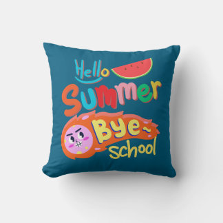 Coussin Bonjour l'été, au revoir l'école