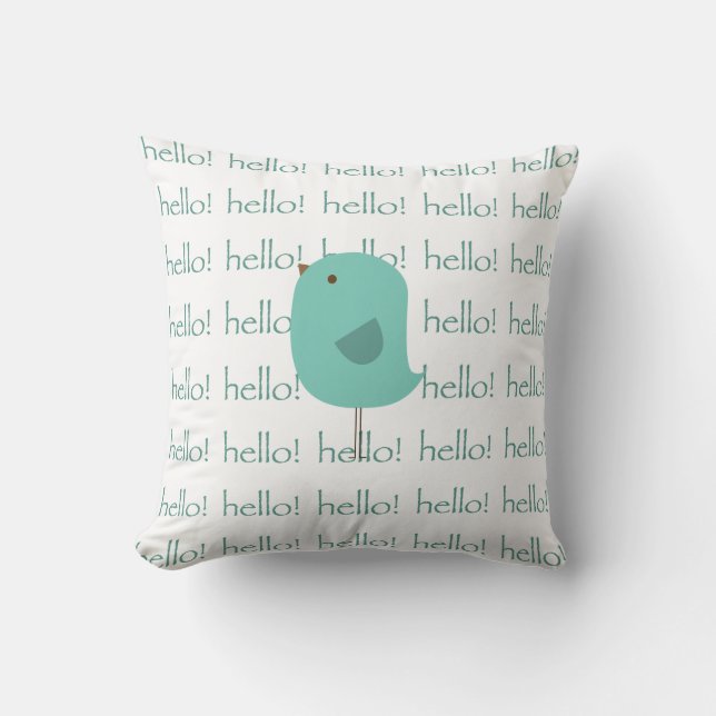 Coussin Bonjour Oiseau (Recto)