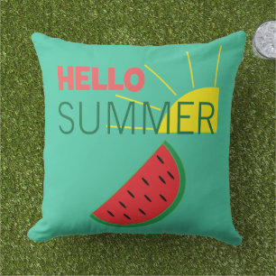Coussin Bonjour Pastèque d'Été