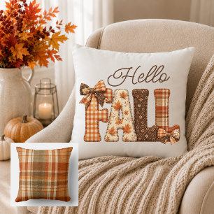 Coussin Bonjour Patchwork Lettres Maison de Campagne d'Aut