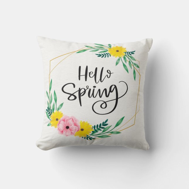 Coussin Bonjour printemps (Recto)