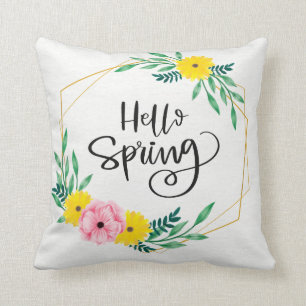 Coussin Bonjour printemps