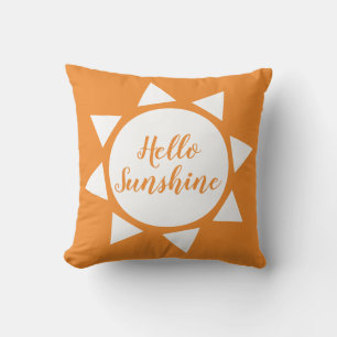 Coussin Bonjour Sunshine mignon soleil été personnalisé co