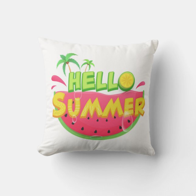 Coussin Bonjour Watermelon (Recto)