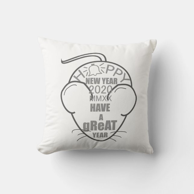 Coussin Bonne année 2020 (Recto)