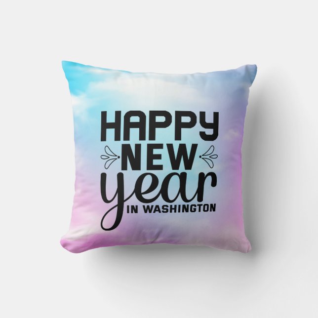 Coussin Bonne année à Washington-54688 (Recto)