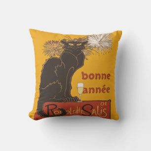 Coussin Bonne Année Joyeux Nouvel An Le Chat Noir