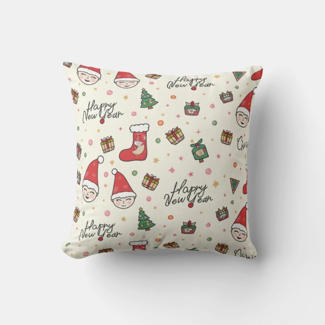 Coussin Bonne année Père Noël Cushion (Recto)
