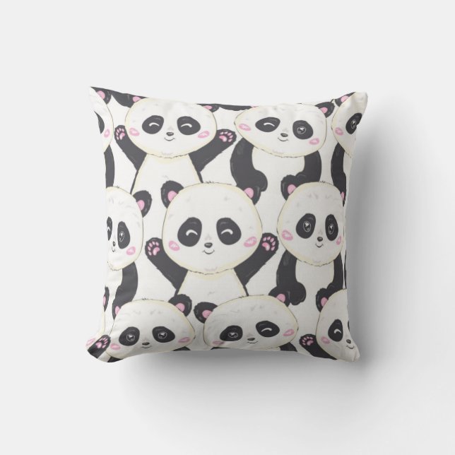 Coussin Bonne caricature Motif Panda (Recto)