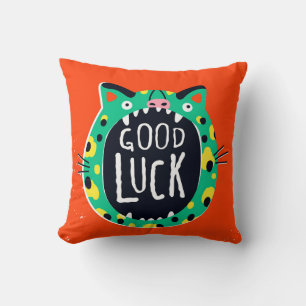 Coussin Bonne chance au porc Abstrait