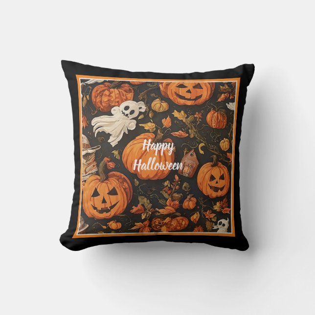 Coussin Bonne collection Vintage d'Halloween (Recto)