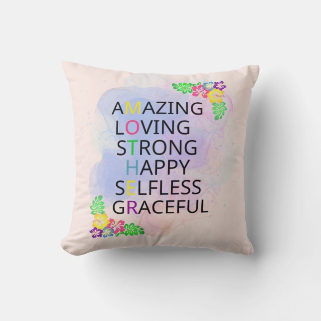 Coussin Bonne fête des mères (Recto)