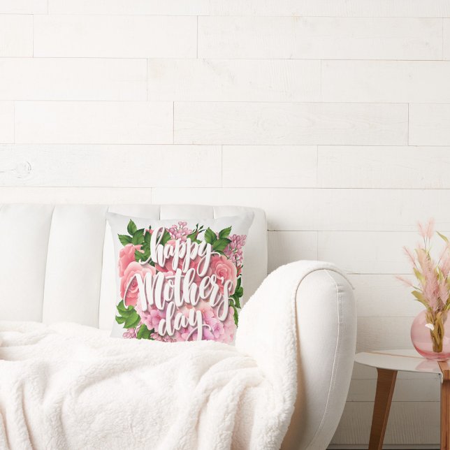 Coussin Bonne fête des mères (Happy Mother's Day Throw Pillow!)