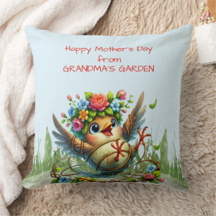 Coussin Bonne fête des mères de GRANDMA'S GARDEN Funny Bir