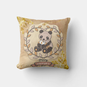 Coussin Bonne fête des mères mignonne amusant Panda Bear
