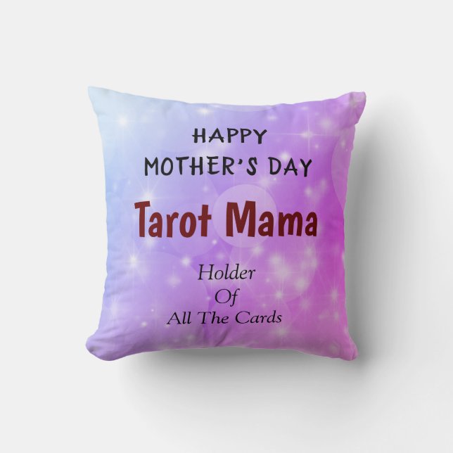 Coussin Bonne fête des mères Tarot Mama design (Recto)