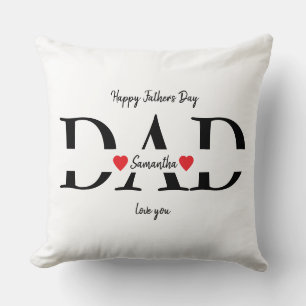 Coussin Bonne Fête des pères avec le nom des enfants -