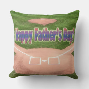 Coussin Bonne Fête des pères de baseball