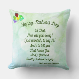 Coussin Bonne Fête des Pères personnalisée