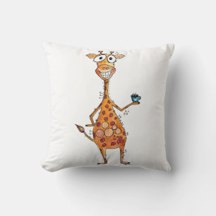 Coussin Bonne Giraffe Whimsical Boire Café