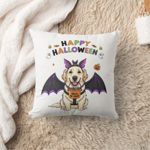 Coussin Bonne Halloween mignonne chat chauve-souris chien 