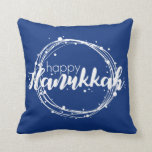 Coussin Bonne Hanoukka Neige Bulles Vacances Jeu d'Oreille<br><div class="desc">Joli et amusant Happy Hanoukka Snow Bubbles Motif Holiday Throw Pillow est parfait pour cette saison de vacances.</div>