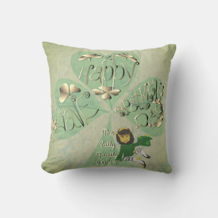 Coussin "Bonne Saint Patrick" Leprechaun