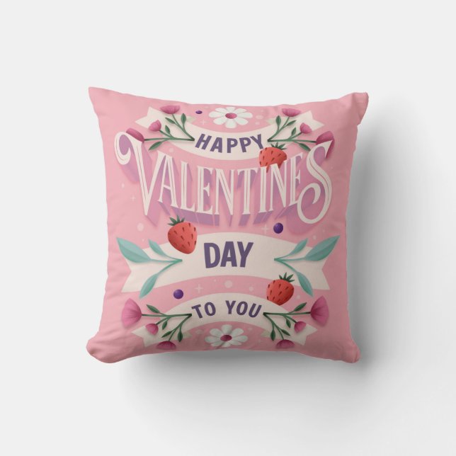 Coussin Bonne Saint Valentin pour vous (Recto)
