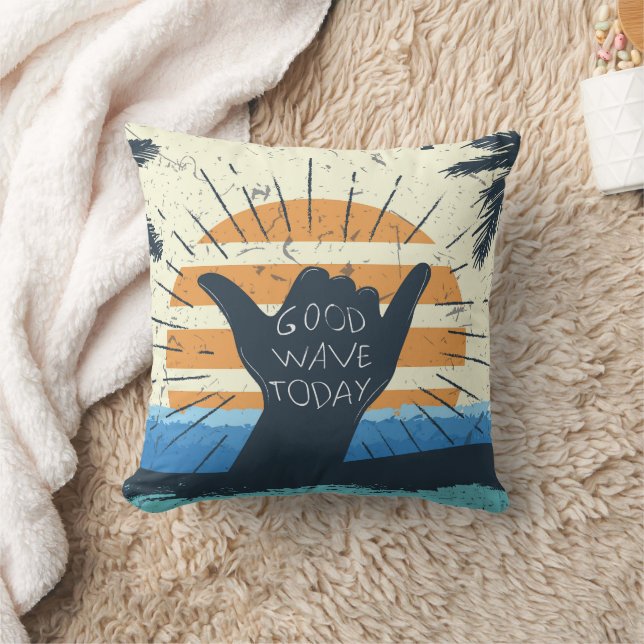 Coussin Bonne vague aujourd'hui Cool Surfer Design (Couverture)