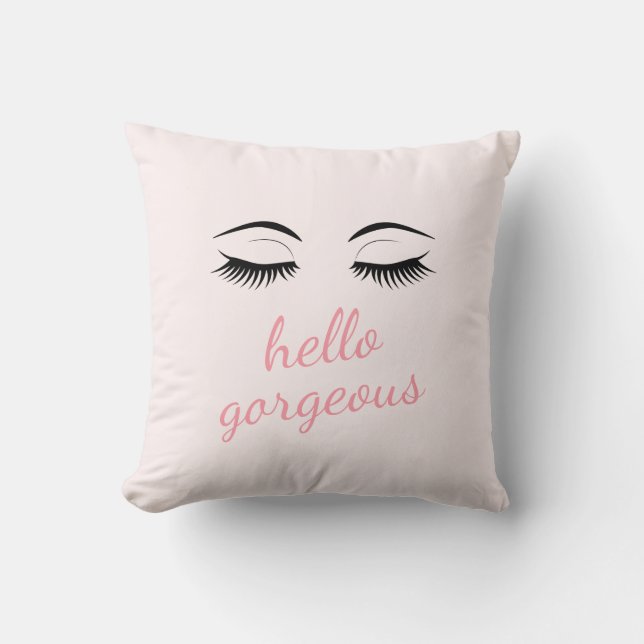 Coussin Bonsoir magnifique avec de jolies cils glamour (Recto)